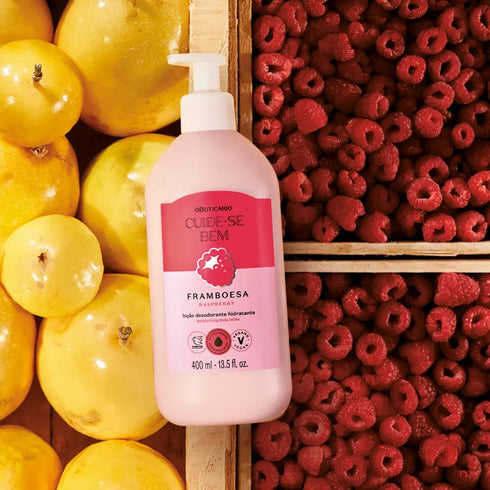 O Boticário Cuide-se Bem Feira Raspberry Moisturising Deodorant Lotion 400ml